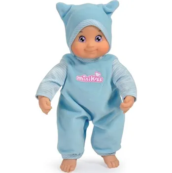 Panenka SMOBY Panenka MINI KISS Miminko 27cm dává pusinky modrá 12m+