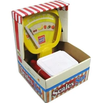 Dětská kuchyňka LAMPS VÁHA kuchyňská pro malé holčičky (červeno zelená) - classic SCALES SET