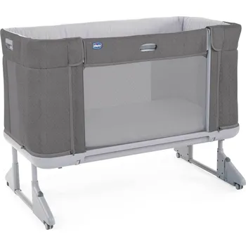 Dětská postýlka CHICCO Next2Me FOREVER Moon Grey 3v1 Dětská postýlka 120x60cm přístavná