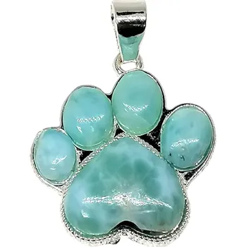 Přívěsek Larimar přívěsek tlapička v AA kvalitě