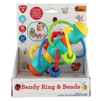 Hračka pro kojence PLAYGO chrastítko/kousátko spirála s kuličkami plast 16x10cm, 6m+