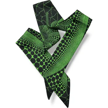 Šátek DARK saténový úzký šátek - GREEN