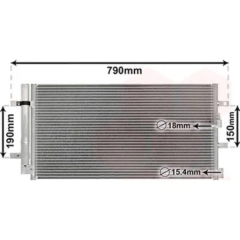Výparník klimatizace Kondenzátor, klimatizace VAN WEZEL 03005352
