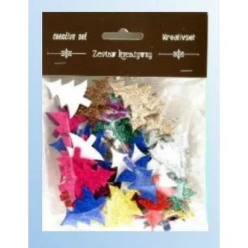 Set školních potřeb Choinki z pianki brokatowej kolorowe ok 60szt