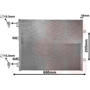 Výparník klimatizace Kondenzátor, klimatizace VAN WEZEL 37005480