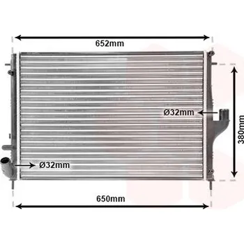 Motor automobilu Chladič, chlazení motoru VAN WEZEL 43002478