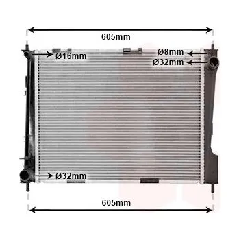 Chladič motoru Chladič, chlazení motoru VAN WEZEL 43002371