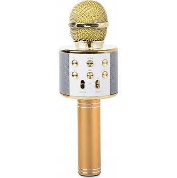 Karaoke Verk 27424 Karaoke bluetooth mikrofon, 600mAh, zlatý