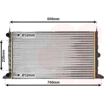 Motor automobilu Chladič, chlazení motoru VAN WEZEL 58002133