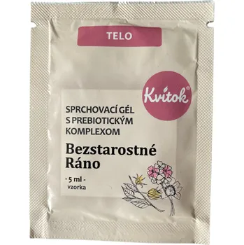 Sprchový gel Kvitok Jemný sprchový gel s prebiotickým komplexem Bezstarostné ráno - vzorek (5 ml)