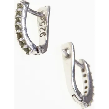 Náušnice My Moldavite Stříbrné náušnice s vltavíny 2079-1