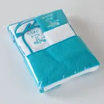 VEBA Dětský set žirafa - osuška 100x100, slinták, ručník + žínka