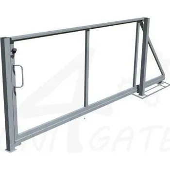 brána Posuvná samonosná brána vč. sloupků a základny - 4500 x 1250 mm
