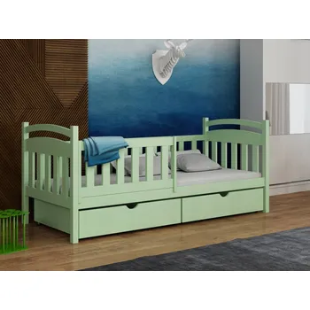 Dětská postel Dětská postel s úložným prostorem Kornel Barva dřeva: Zelená, Rozměry: 80x180