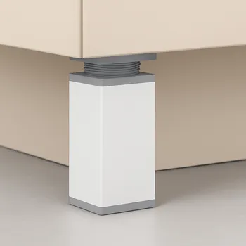 Nábytkové kování Interex Nábytková nožička LEX / Bílá matná 80 mm