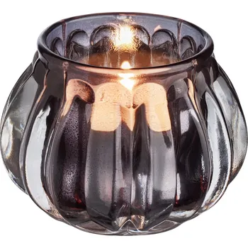 Svícen Svícen na čajové svíčky Antara, 7,5x4,8 cm - antracitová