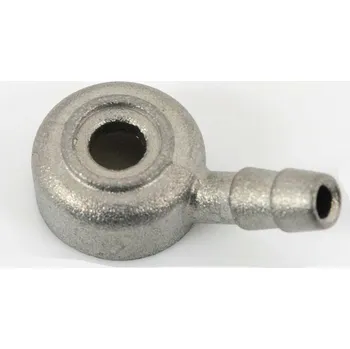 Karburátor Diverse / Import Šikmý stříbrný konektor palivové hadičky Dellorto pro Piaggio Ciao, Bravo, Garelli Bonanza MG00067294