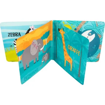 Hračka pro nejmenší CANPOL BABIES 2/083 Měkká knížka s pískátkem ANIMALS, 6m+ - zvířátka