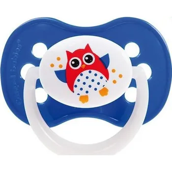 dudlíky CANPOL BABIES A - 22/568 Šidítko 0-6m silikonové symetrické SOVA modré