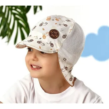 Kšiltovka AJS Letní kšiltovka se zátylkem SAFARI bílá vel. 50cm