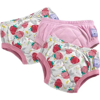Plenkové kalhoty BAMBINO MIO Revoluční učící kalhotky 3-4 roky, balení 3ks - SUPER Strawberry