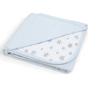 Dětská deka CEBA BABY CEBA Deka dětská bavlna 90x100 BLUE + STARS Blue hvězdy