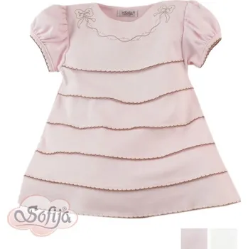 Dámské šaty SOFIJA Šaty bavlněné SONIA skládané Růžové vel. 68cm