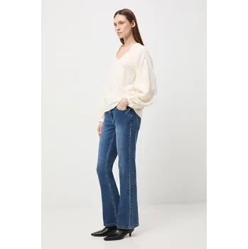 Dámská halenka Bavlněná halenka Medicine dámská, béžová barva, s aplikací RW25-BDDB02 01X, vel. S