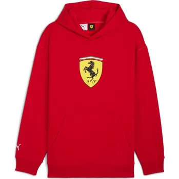 Pánská mikina Pánská mikina přes hlavu Puma FERRARI SPORTSWEAR SHIELD HOODIE červená 632787-02 - M | UK 5,5 | US 8