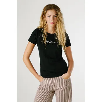 Dámské tričko Pepe Jeans Dámské tričko NEW VIRGINIA SS N Barva: černá, Velikost: S