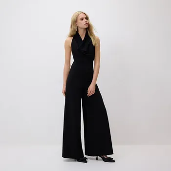 Dámské šaty Reserved - Overal s širokými nohavicemi - černý - 971GA-99X - 971GA-99X-L
