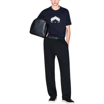 Pánské oblečení Armani Exchange pánské tričko Armani černá | modrá | bílá 3454365