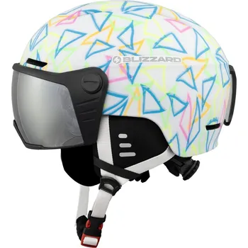 Chránič hlavy Lyžařská helma dětská BLIZZARD Flash Visor junior ski helmet, white/multicolor - XS 48/51