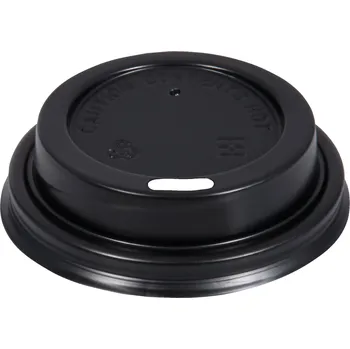 Jednorázové nádobí Víčko na kelímek To Go espresso, 6,2 cm - černá