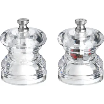 Mlýnek na koření Sada mlýnků na sůl a pepř Walker, 6,5 cm - průhledná
