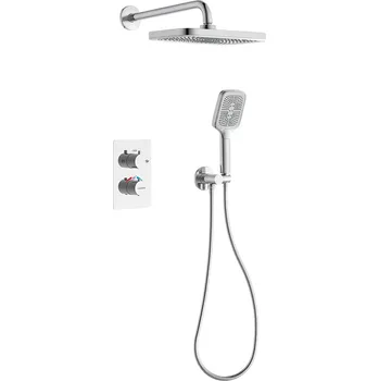 Vodovodní baterie CERANO - Sprchová podomítková souprava Gina - termostatická - box - chrom