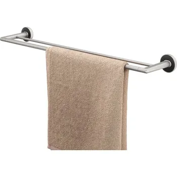 Držák na ručník Dvojitý držák ručníků Cooper z kartáčované nerezové oceli / černý