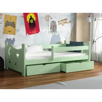 Dětská postel Dětská postel s úložným prostorem Stars Barva dřeva: Zelená, Rozměry: 80x180