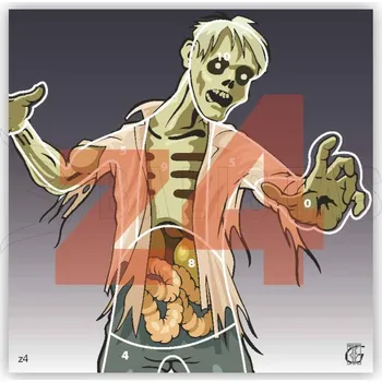 Terč na sportovní střelbu Terč vzduchovkový 14x14 Zombie Z4 1ks