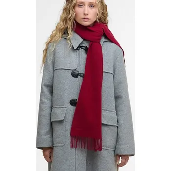 Šála Barbour Lambswool Woven Scarf — Ruby Red