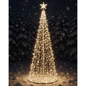 Vánoční dekorace Nastrojan vánoční stromek 2 m bílá