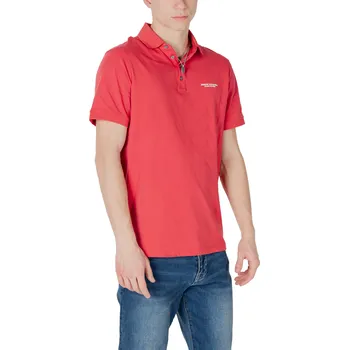 Pánské oblečení Armani Exchange pánské polo triko Armani modrá | červená 3456888
