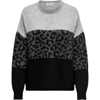 Dámské oblečení Svetr s leopardím vzorem Only černá | šedá | vícebarevná 3458900