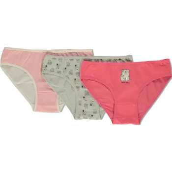 BEBETTO Dívčí kalhotky set 3ks Woof-Woof oranž - 4 (116-122cm)