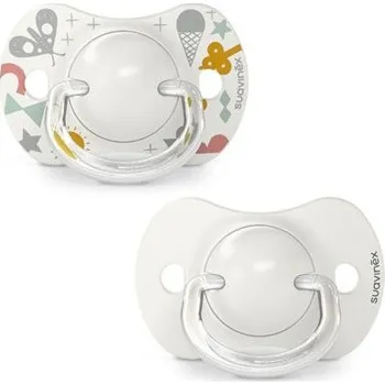 dudlíky SUAVINEX Dudlík SX PRO fyziologický WALK 0/6m 2 ks - Krémový