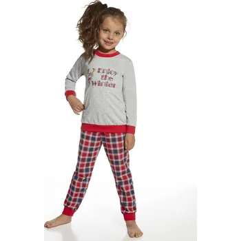 CORNETTE Pyžamo dívčí WINTER se sobem šedé vel. 86-92cm