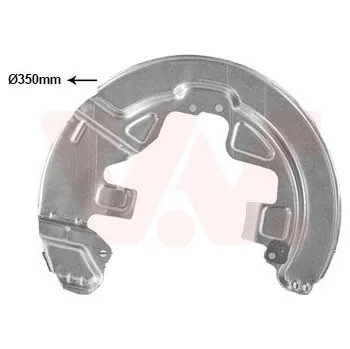 Brzdový kotouč Ochranný plech proti rozstřikování, brzdový kotouč VAN WEZEL 5922371