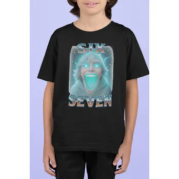 Dětské tričko Six seven Barva: Černá, Velikost: 134
