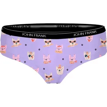 Kalhotky Dámské hipster kalhotky s potiskem buldočků John Frank WJFD-H64 french velikost L-42/44