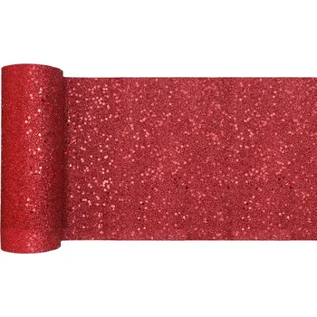 Santex Běhoun na stůl - Glitrovaný Barva: Červená